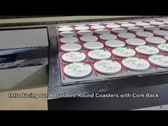 Blank Coated Round Shape Sublimation Ceramic Coaster For Sublimation Printing