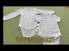 Polyester Cotton Like Sublimation Blanks Long Sleeve Baby Onesie Clothes