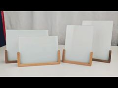Durable Tabletop Sublimation Glass Photo Frame With Wooden U Shaped Base