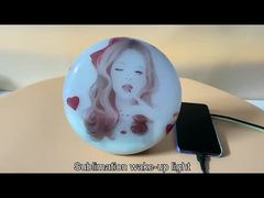 Simulation Sunrise Sublimation Color Wakeup Lamp With FM Radio Digital Sublimation Alarm Clock Blank