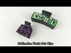 Blank Plastic Sublimation Hair Clips Double-Sided personalized Hair Claw Clip With Aluminum Sheet