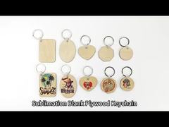 Personalized Sublimation Wood Keychain Blank Wooden Keyring Plywood Keychain