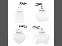Custom Acrylic LED Light Up Keyring Blanks Sublimation Light Keychains