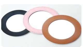 Conception en cuir portative faite sur commande de baisse de miroir de maquillage anti