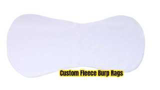 Customizable Newborn Fleece Burp Rags