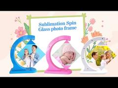 360 Rotate Glass Sublimation Photo Frame