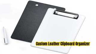 Papan Klip Kulit Sublimasi Kustom A4 A5 Office Organizer