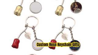 Personalized Rose Keychain Blanks DIY Gifts